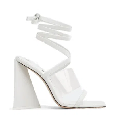 ATTICO ISA TIE-FASTENING LEATHER SANDALS