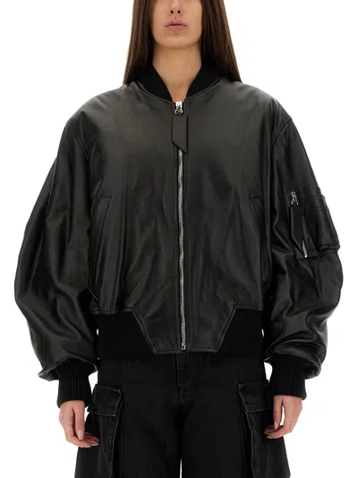 ATTICO LEATHER BOMBER JACKET