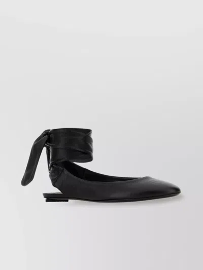 ATTICO LEATHER BALLERINA SHOES