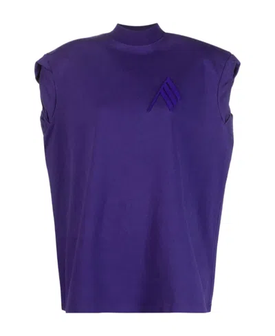 ATTICO THE ATTICO LAURIE LOGO EMBROIDERED TANK TOP