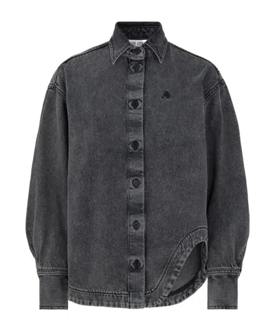 ATTICO THE ATTICO ELIZA SHAPED SPLIT DENIM SHIRT
