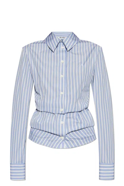 ATTICO THE ATTICO STRIPED LONG-SLEEVED SHIRT