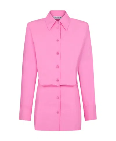 ATTICO THE ATTICO MARGOT BUTTONED LONG-SLEEVED SHIRT DRESS