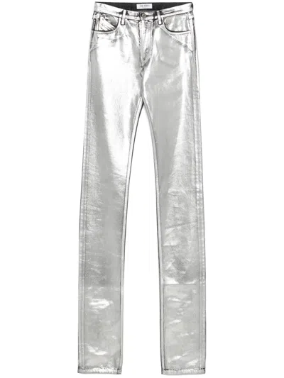 ATTICO METALLIC-FINISH JEANS