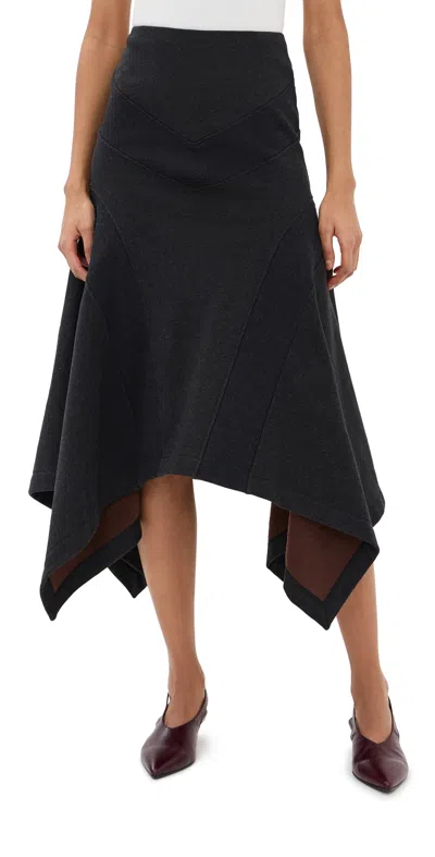 ATTICO MIDI SKIRT BLACK FADE/BROWN