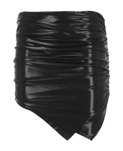 ATTICO THE ATTICO LOW-WAISTED RUCHED MINI SKIRT