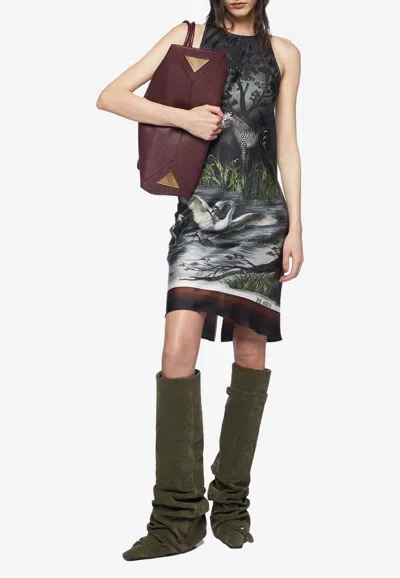 ATTICO SMOKE PRINTED MINI DRESS