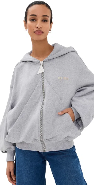 ATTICO SWEATSHIRT GREY/BEIGE