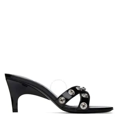 ATTICO THE ATTICO BLACK COSMO ECO-PATENT SANDALS