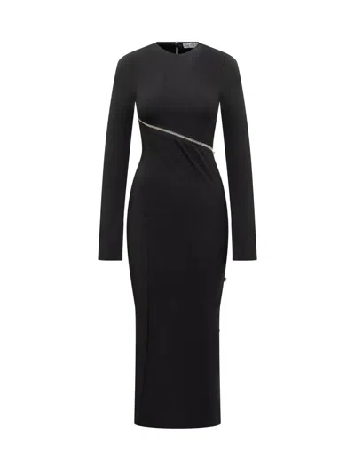 ATTICO THE ATTICO BLACK POLYESTER BLEND DRESS
