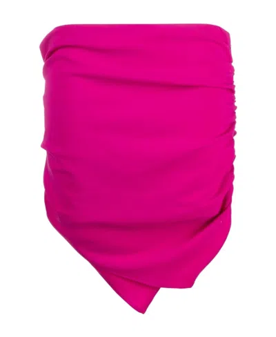 ATTICO THE ATTICO HATTY RUCHED LOW RISE MINI SKIRT