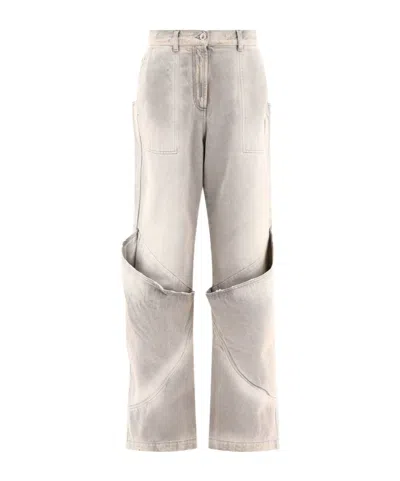 ATTICO THE ATTICO HIGH-WAIST DISTRESSED EFFECT JEANS