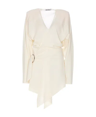 ATTICO THE ATTICO HURELY ASYMMETRIC HEM MINI DRESS