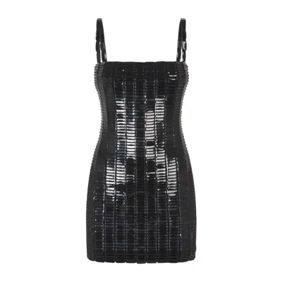ATTICO THE ATTICO LADIES BLACK RUE BLACK MINI DRESS