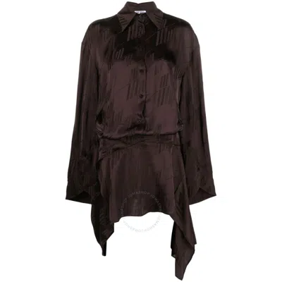 ATTICO THE ATTICO LADIES BROWN MISCHA MINI DRESS