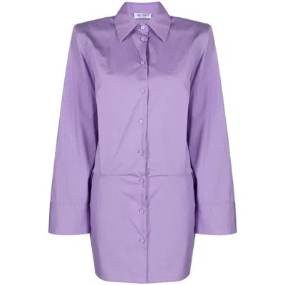 ATTICO THE ATTICO LADIES LIGHT PURPLE MARGOT MINI DRESS