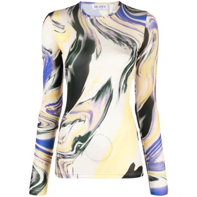 ATTICO THE ATTICO MARBLED-PATTERN T-SHIRT