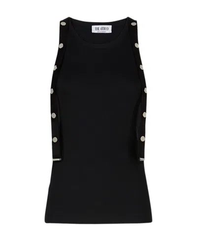 ATTICO THE ATTICO LOGO PATCH RIBBED TANK TOP
