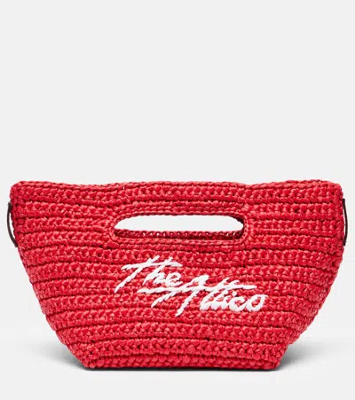ATTICO VIA DEI GIARDINI 15 RAFFIA-EFFECT TOTE BAG