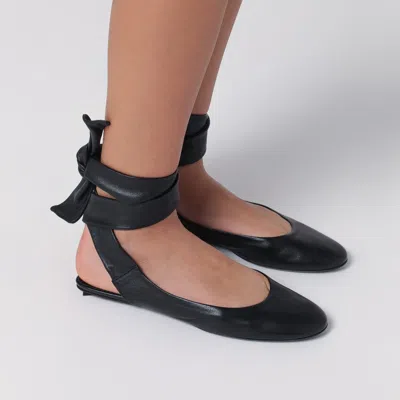 ATTICO THE ATTICO BLACK CLOE BALLERINA