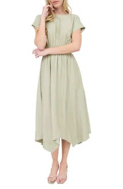 AUGUST SKY AUGUST SKY ASYMMETRIC SHIFT DRESS