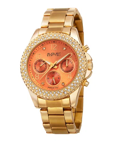 AUGUST STEINER AUGUST STEINER WOMEN'S STAINLESS STEEL DIAMOND WATCH