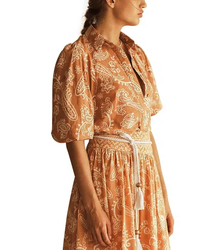 AUR OCEA AUR OCEA BUTA BILLOW SLEEVE BLOUSE