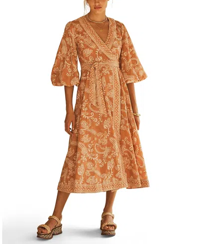 AUR OCEA AUR OCEA BUTA MAXI WRAP DRESS