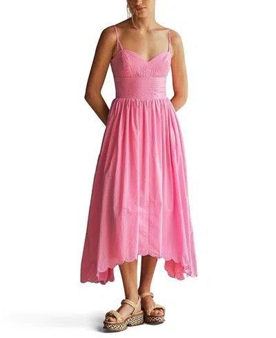 AUR OCEA AUR OCEA CLAVELL SCALLOP MIDI DRESS