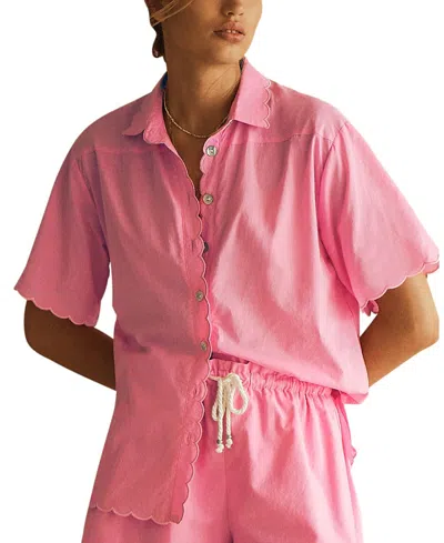 AUR OCEA AUR OCEA CLAVELL SCALLOP SHORT SLEEVE SHIRT