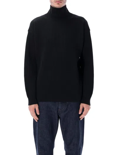 AURALEE AURALEE AURALEE SUPER FINE WOOL RIB KNIT TURTLENECK SWEATER