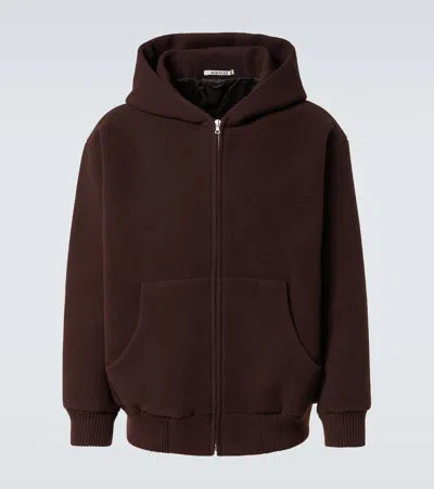 AURALEE OVERSIZED WOOL PILE HOODIE