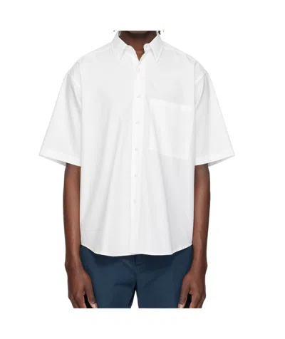 AURALEE BUTTON-UP SHORT-SLEEVE SHIRT