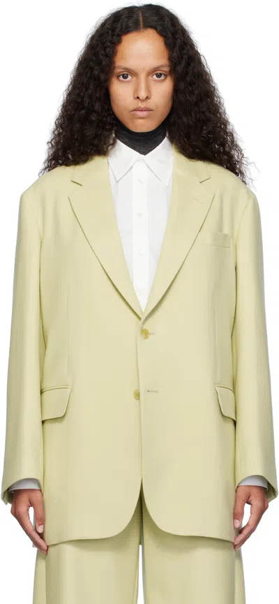 AURALEE YELLOW LIGHT MELTON BLAZER