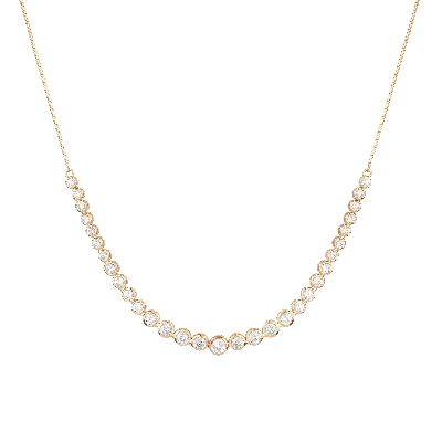 AURATE NEW YORK AURATE NEW YORK GRADUATED LAB GROWN DIAMOND BEZEL NECKLACE