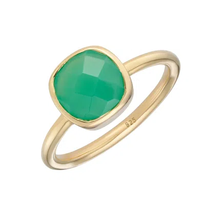 AUREE JEWELLERY WOMEN'S GOLD / GREEN MONDELLO CHRYSOPRASE GOLD VERMEIL RING