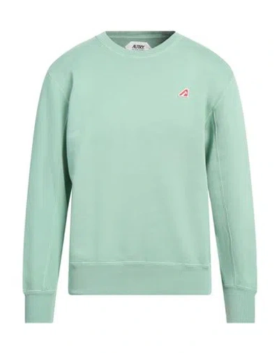 AUTRY AUTRY MAN SWEATSHIRT LIGHT GREEN SIZE M COTTON, ELASTANE