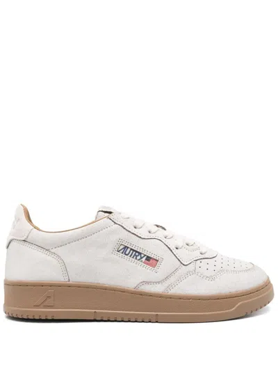 AUTRY AUTRY  MEDALIST LOW SUPER VINTAGE SNEAKERS WHITE/TOBACCO