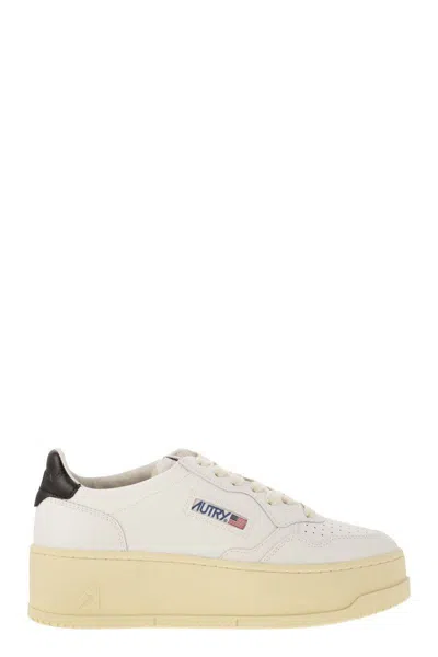 AUTRY AUTRY MEDALIST PLATFORM - LEATHER TRAINERS