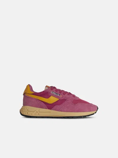 AUTRY 'REELWIND' FUCHSIA SUEDE SNEAKERS