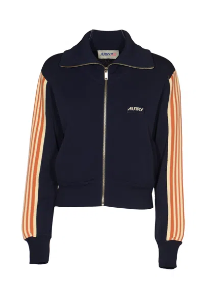 AUTRY STRIPE SLEEVE LOGO DETAIL JACKET