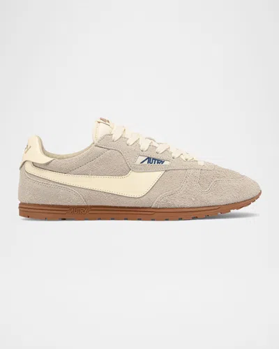 AUTRY WINDSPIN RETRO SUEDE LOW-TOP SNEAKERS