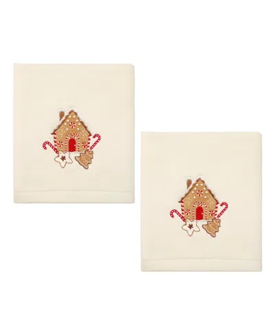 AVANTI GINGERBREAD COTTON HAND TOWEL SET, 28" X 16"
