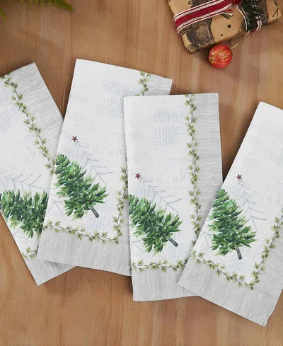 AVANTI TREES POLYESTER 18" X 18'', SET OF 4