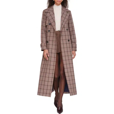 AVEC LES FILLES AVEC LES FILLES PLAID TRENCH COAT