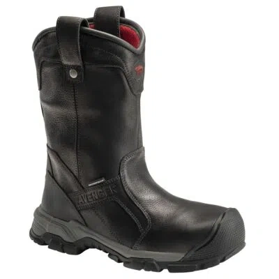 AVENGER AVENGER MEN'S 11" RIPSAW ALLOY TOE EH PR WATERPROOF WELLINGTON WORK BOOT BLACK -