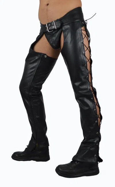 AWANSTAR AWANSTAR LEDERCHAPS MIT SCHNÜR /LEDERHOSE,LEATHER CHAPS,LEDER CHAPS,LEDER HOSE