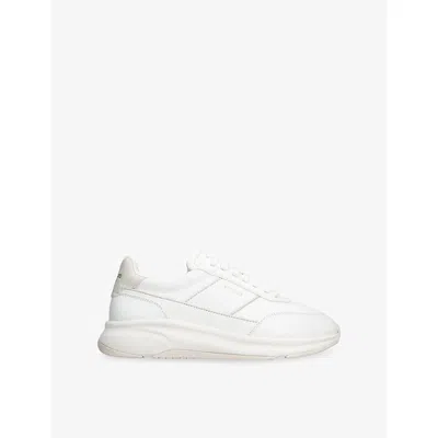 AXEL ARIGATO MENS WHITE GENESIS NEO RUNNER SUEDE AND LEATHER LOW-TOP TRAINERS EUR 45 / 11 UK