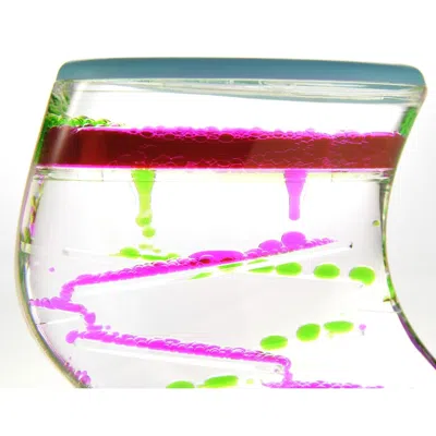 AZIMPORT LIQUID MOTION BUBBLER, PINK & GREEN