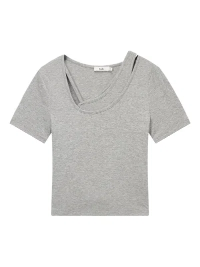 B+AB ASYMMETRIC-NECKLINE T-SHIRT